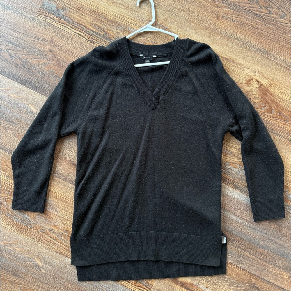 American Eagle Outfitters Black V-Neck Sweater